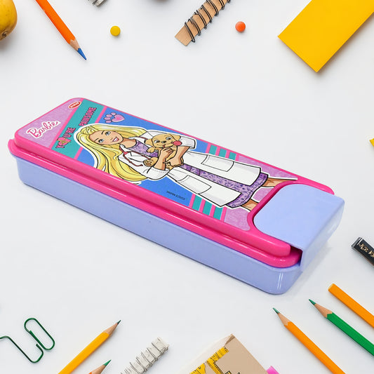 Stylish Cartoon Printed Hard Top Pencil Box For Kids (1 Pc Mix Design)