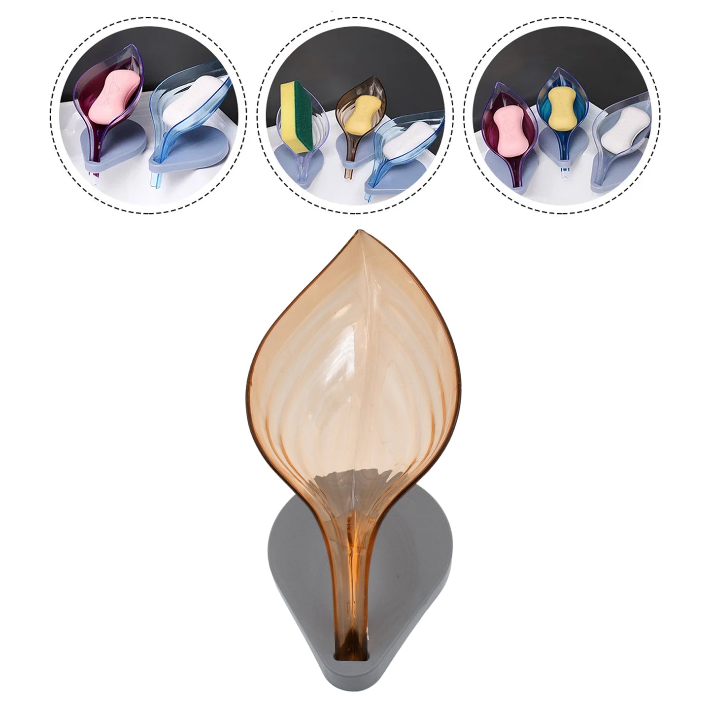 Plasticleaf Shape Soap Box Soap Holder (1 Pc With Color Box)