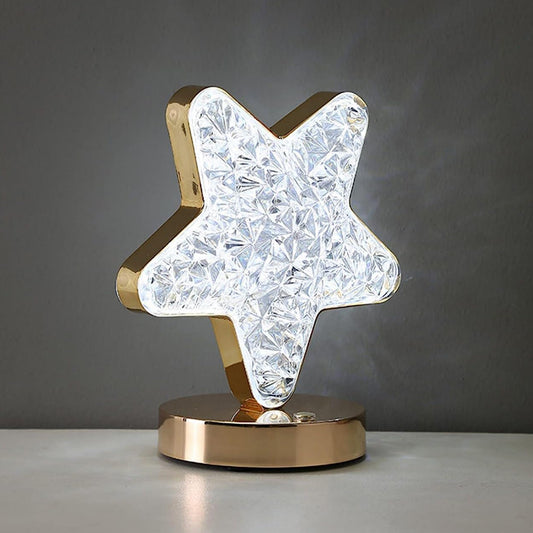 12571 Star Shape Crystal Diamond Lamp Cordless Luxury Lamp With Usb Rechargeable 3-way Dimmable Touch Control Decorative Nightstand Lamp For Bedroom Living Room Party Restaurant Decor (1 Pc )