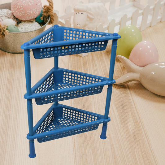 2812 Triangle Storage Plastic 3-tier Rack Shelf For Kitchen Living Room Bathroom Office