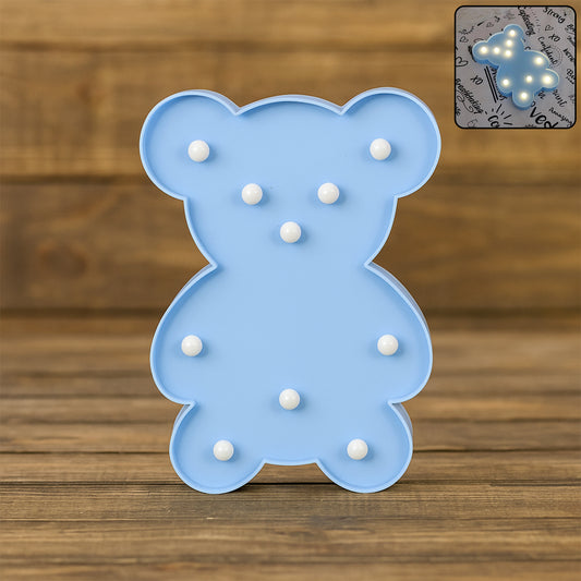 Teddy Bear Shape Led Decorative Night Light (1 Pc)
