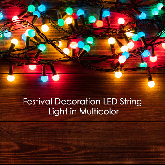 8346 3mtr Home Decoration Diwali Wedding Led Christmas String Light Indoor And Outdoor Light Festival Decoration Led String Light Multi-color Light 1.4mm (15l 3 Mtr)