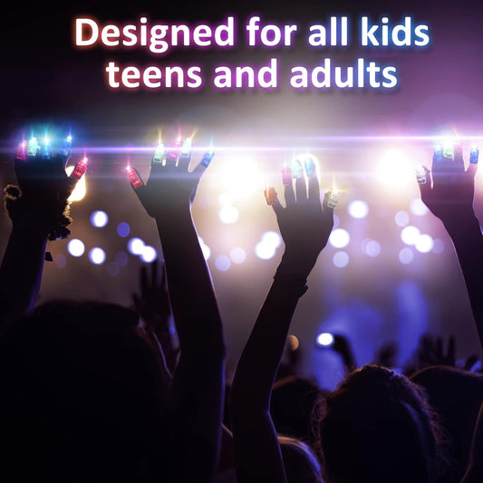 Light Up Finger Tips Clear Mini Rings Led Glow Ring With Elastic Band (1 Pc)