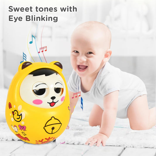 1935 Musical Roly Poly Toys For Baby Push And Shake Wobbling Toy With Music Tumbler Doll Toy For Babies Sound Balancing Doll Toys For Baby Boys Girls 8+ Months Multicolor (1 Pc)