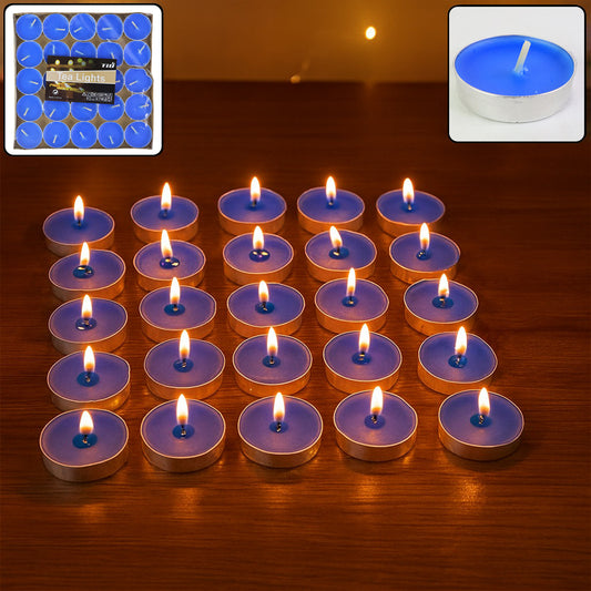 Blue Scented Tea Light Candles (25 Pc Set)