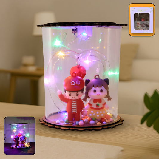 Cute Led Light Figurine Snow Globe (1 Pc)