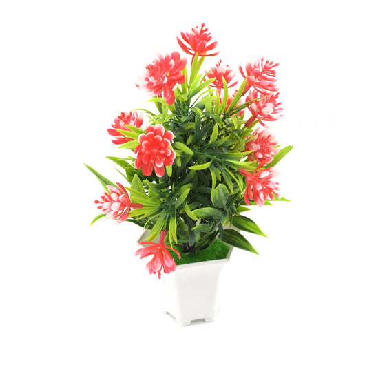 Wild Artificial Flower Plants With Cute Pot Flower Plant For Home Office Decor Tabletop And Desk Decoration Artificial Flower For Balcony Indoor Decor Plants For Living Room (1 Pc)