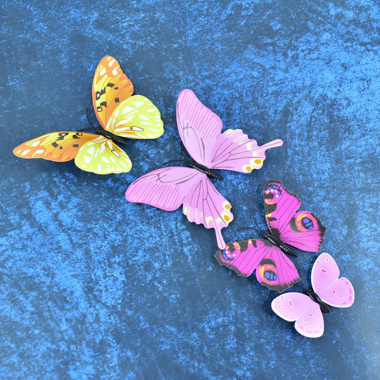 Decorative Colorful Butterfly Wall Stickers (12 Pc Set)