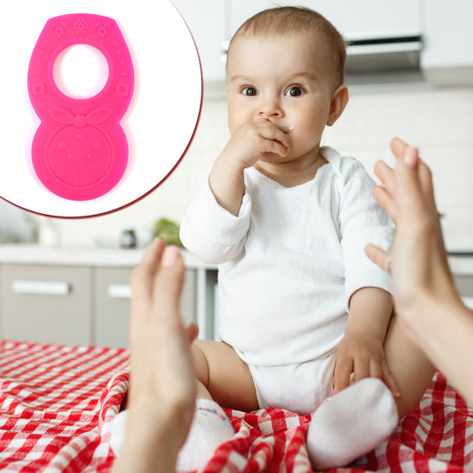 Silicone Baby Teether Pack Of 1 (Mix Design Color)