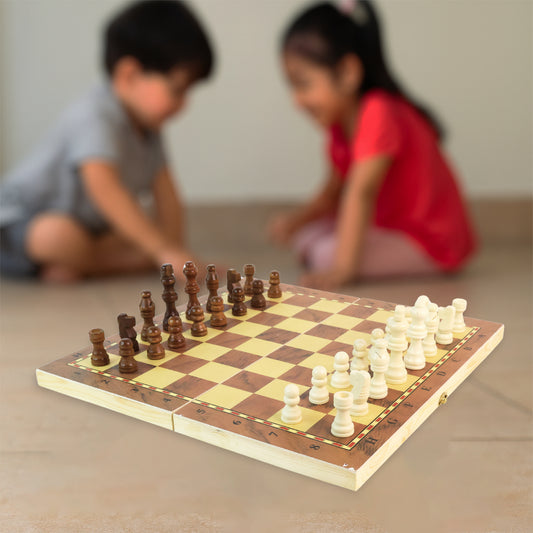 Foldable Wooden Chess Board Set (30 30 Cm 1 Set)