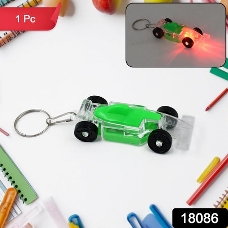 Cars Shape Keychain With On Off Button Led Flashing Light (1 Pc)