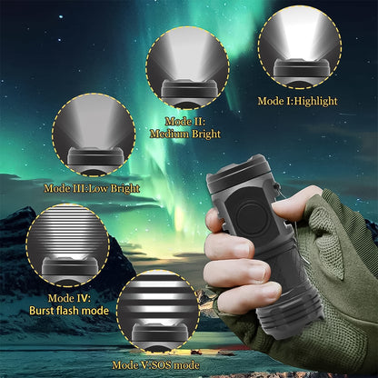 Small Led Torch 5 Lighting Modes (1 Pc)