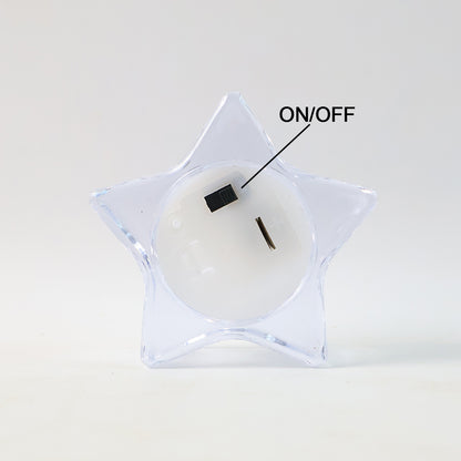 Flameless Star-shaped Led Candles (4 Pc  Set)