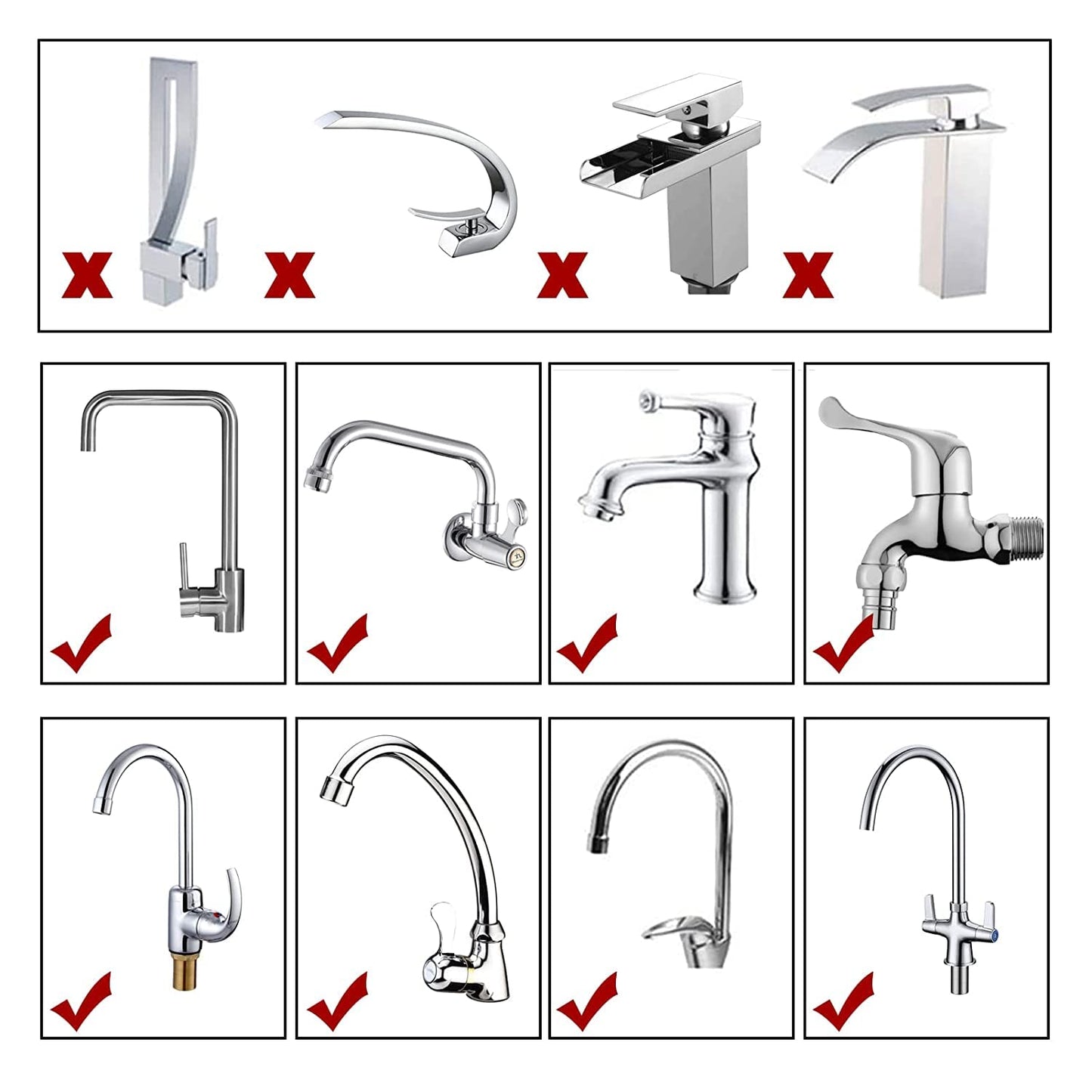 1521 Faucet Water Filter Tap Purifier For Kitchen Sink Kitchen Tap Activated Carbon Filtration Clean Purifier 4 Layer Filter For Bathroom Home