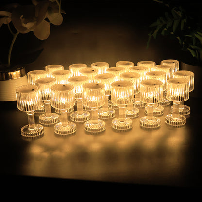 Set Of 24 Led Crystal-effect Table Lamps