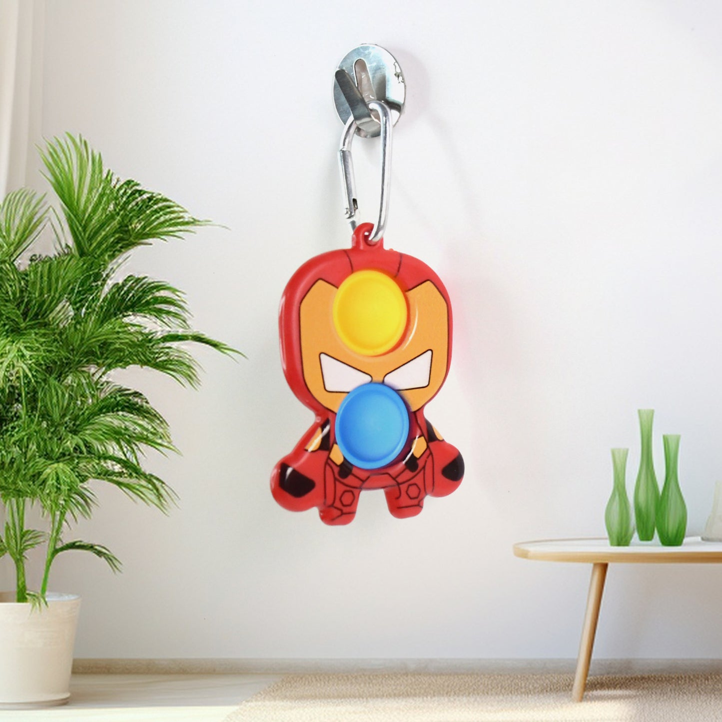 Superhero Themed Iron Man Shape Keychain Pop It Toy (1 Pc)