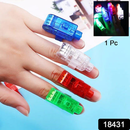 Light Up Finger Tips Clear Mini Rings Led Glow Ring With Elastic Band (1 Pc)