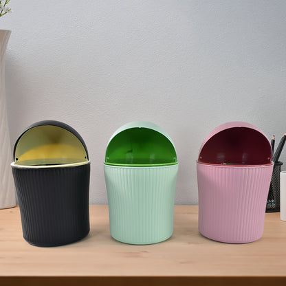 Apex Mini Tabletop Dustbin (1 Pc  1200 Ml  Mix Color)