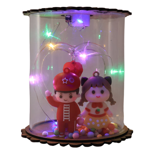 Cute Led Light Figurine Snow Globe (1 Pc)