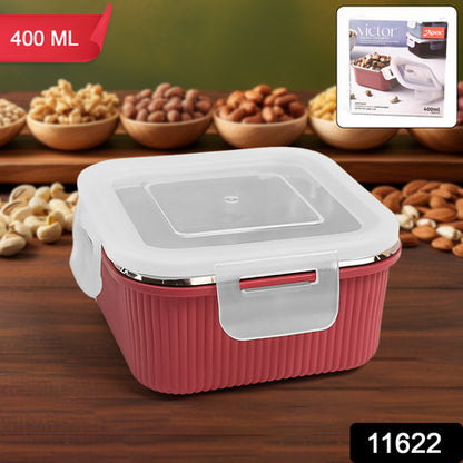 Apex Victor Square Food Storage Container (400 Ml  1 Pc)