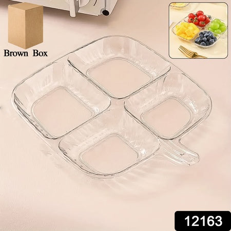 Plastic Kitchen Trays For Serving (4 Compartment  1 Pc)