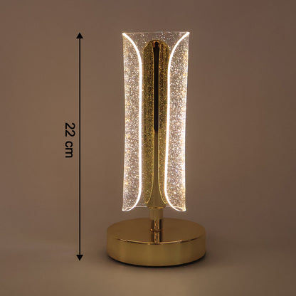 Luxury Tall Cylindrical Crystal Table Lamp (1 Pc)