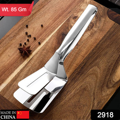 2918 Multifunction Cooking Serving Turner Frying Food Tong. Stainless Steel Steak Clip Clamp Bbq Kitchen Tong.