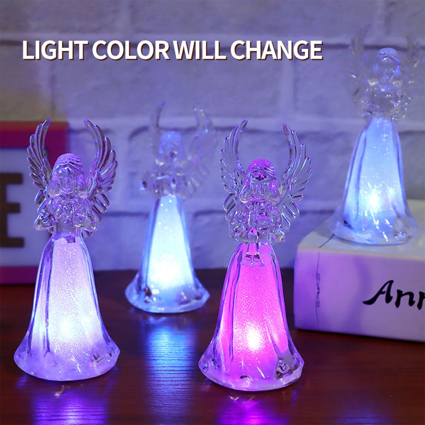 Battery Operated Led Angel Decorative Lights (4 Pc  Set)