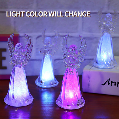 Battery Operated Led Angel Decorative Lights (4 Pc  Set)