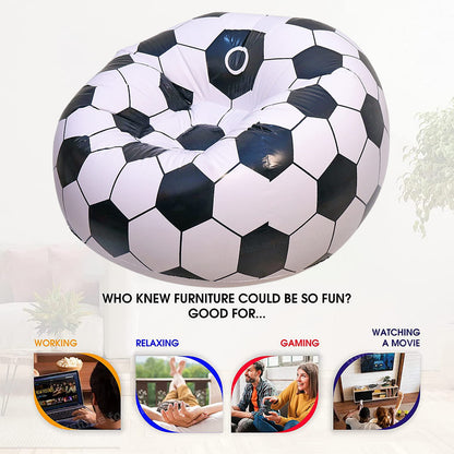 Foldable Sofa Cartoon Style Inflatable Folding Chair Ball Chair Inflatable Sofa For Adults Kids Size (110cm X 80cm)