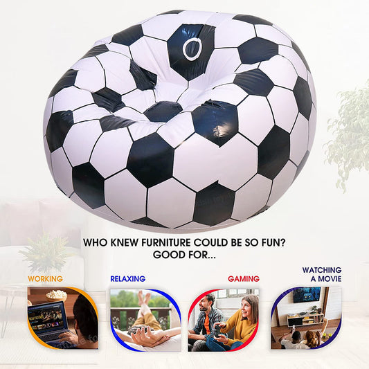 Foldable Sofa Cartoon Style Inflatable Folding Chair Ball Chair Inflatable Sofa For Adults Kids Size (110cm X 80cm)