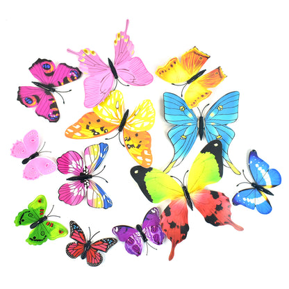 Decorative Colorful Butterfly Wall Stickers (12 Pc  Set)