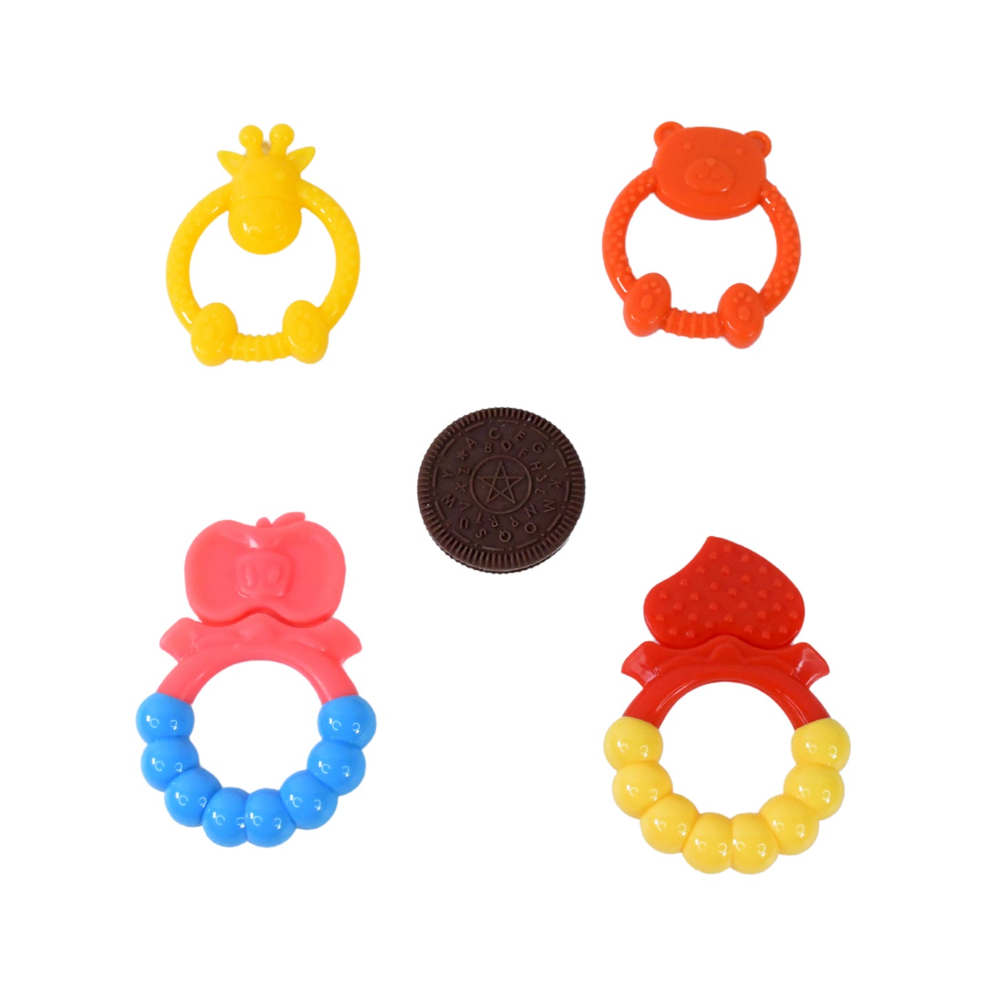 Silicone Baby Teething Toys (1 Pc  Mix Design)