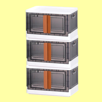 Plastic Folding Wardrobe Storage Organizer (3 Layer  1 Pc)