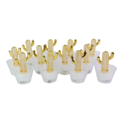 Decorative Cactus Shape Led Tealight Candles (12 Pc)