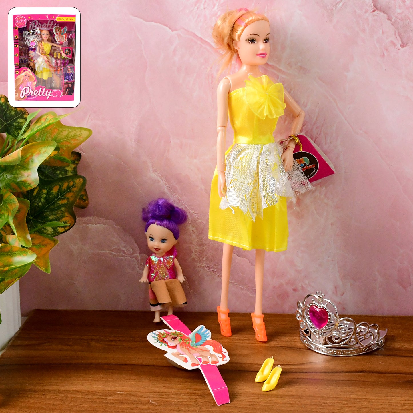 Fashion Doll With Baby Accessories Set (Mix Design)
