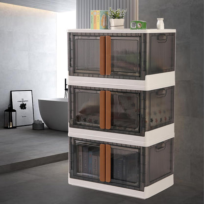 Plastic Folding Wardrobe Storage Organizer (3 Layer  1 Pc)