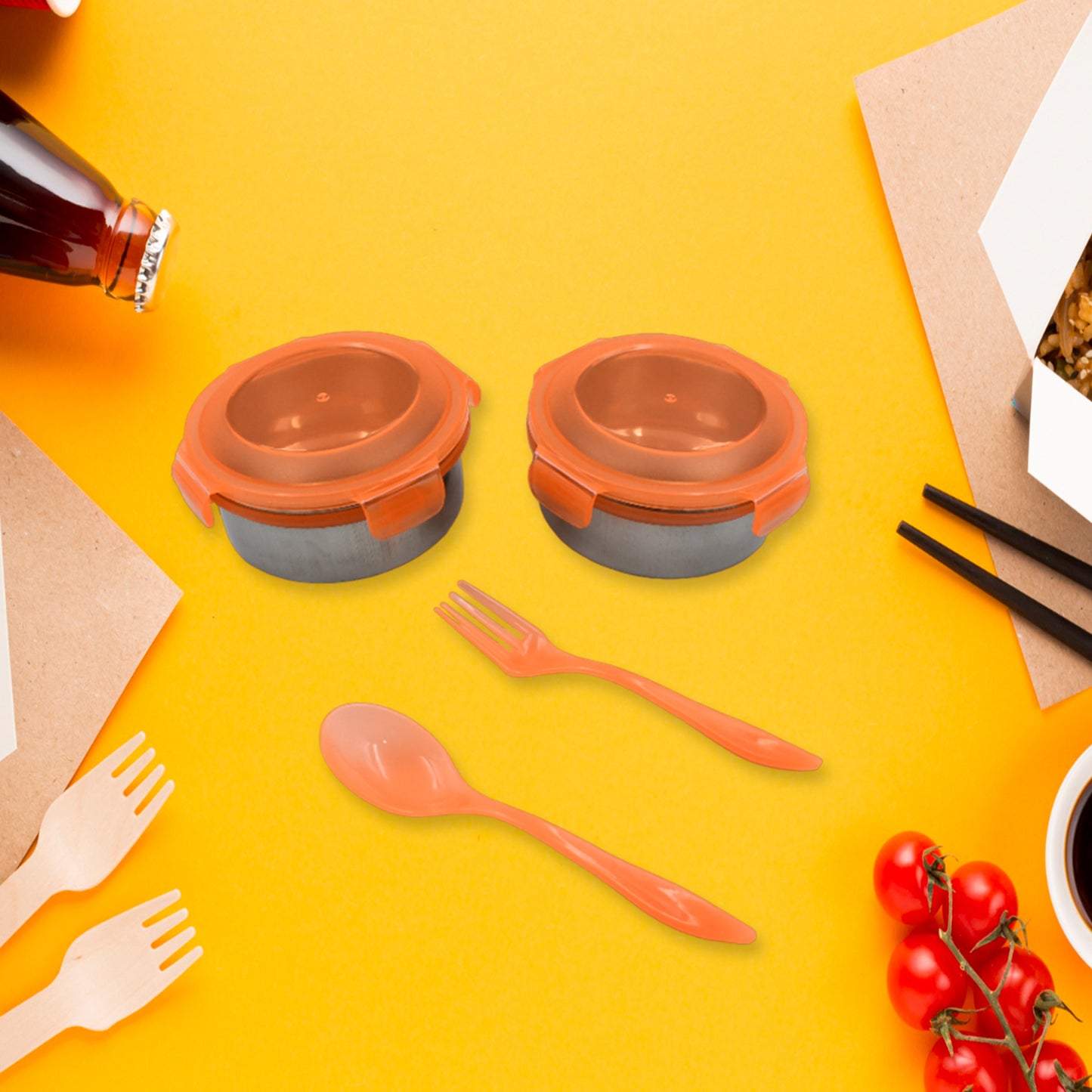 Airtight  Leak Proof Stainless Steel Container Multi Compartment Lunch Box Carry To All Type Lunch In Lunch Box  Premium Quality Lunch Box Ideal For Office  School Kids  Travelling Ideal (3 Different Lunch Box)