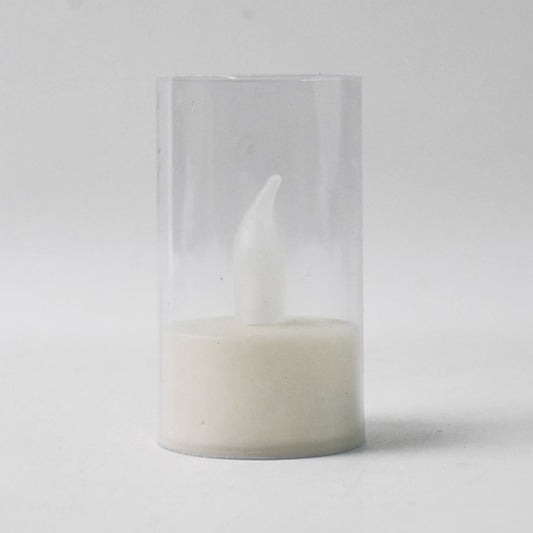 Flameless Candles With Transparent Plastic Covers Set Of 24 Pcs Led