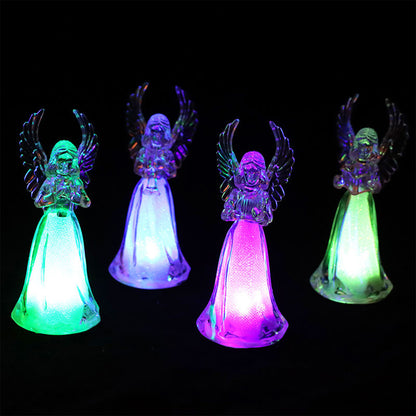 Battery Operated Led Angel Decorative Lights (4 Pc  Set)