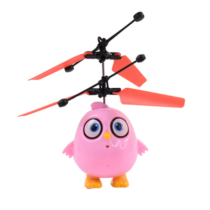 Flying Bird Rc Toy With Led Amp Remote Control  Pink Owl Design (1 Set)