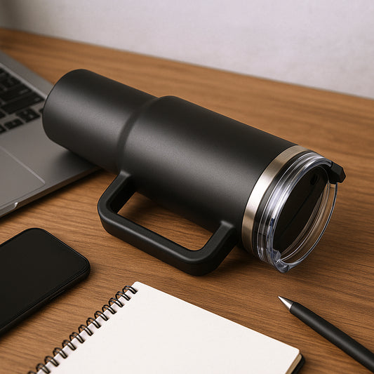 Premium 1200 Ml Stainless Steel Vacuum Insulated Travel Mug With Straw And Handle (1200ml  1 Pc)