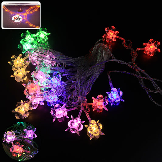 Crystal Flower Led Decorative String Light (8 Meter)