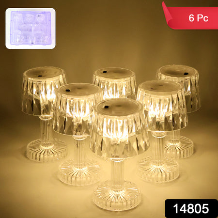 Battery Operated Decorative Led Mini Table Lamp (6 Pc  Set)