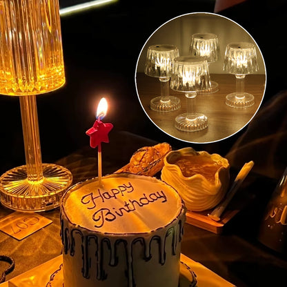 Battery Operated Decorative Led Mini Table Lamp (6 Pc  Set)