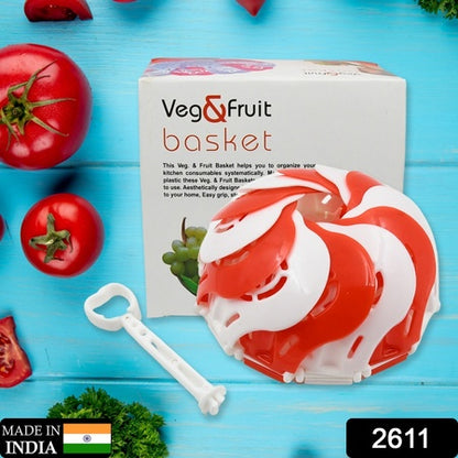 2611 Folding Fruit Basket  Foldable Basket  Fruit Bucket Basket With Hanging Stand  Fruit And Vegetables Basket  Foldable Lotus Shape Basket Tray For Multi-use (1 Pc)