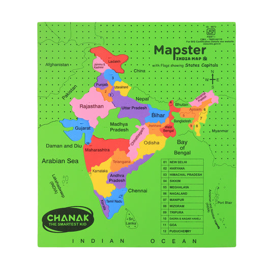 Aditi Mapster India Map Eva Foam Puzzle Set