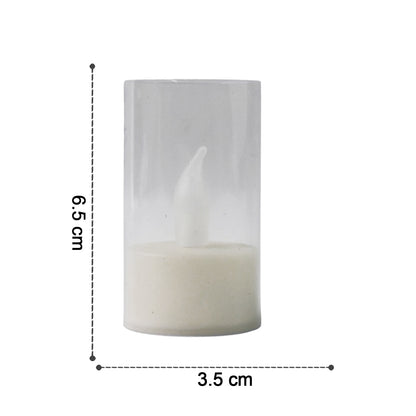 Flameless Candles With Transparent Plastic Covers Set Of 24 Pcs Led