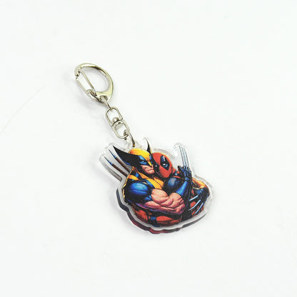 Cartoon Character Acrylic Keychain For  (1 Pc)