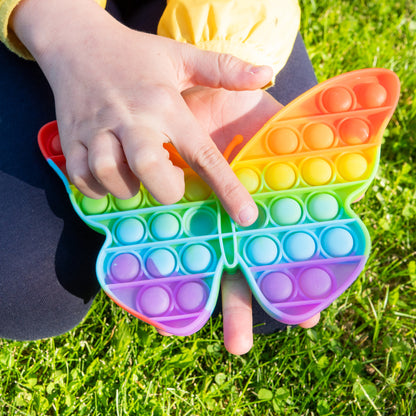 17638 Pop Fidget Toy Push Pop Bubble Fidget Sensory Toy For Kids And Adults Fidget Popper Stress Reliever Sensory Fidget Poppers (Butterfly  Car Shape  1 Pc)